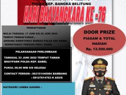 Sambut HUT Bhayangkara Ke 76, Polda Babel adakan Lomba Gasing