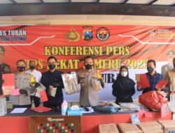Polres Tuban Bersama Jajaran Menggelar Konferensi Pers Hasil Ungkap
