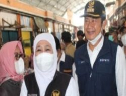 Gubernur Jawa Timur Khofifah Indar Parawansa Tinjau Pasar Tradisional Babat Kabupaten Lamongan