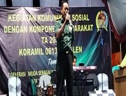 Koramil 03 Balen Kodim 0813 Bojonegoro Menggelar Pemotongan Tumpeng Yang Dirangkai Dengan Bakti Sosial