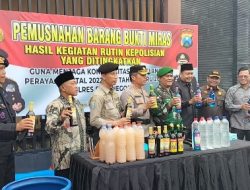 Polres Bojonegoro Laksanakan Pemusnahan Barang Bukti di Akhir Tahun