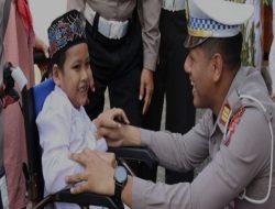 Satlantas Polres Tuban Berikan Bantuan Kursi Roda Kepada Anak Berkebutuhan Khusus