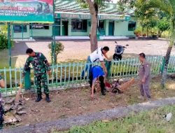 Perkuat Sinergitas, TNI-Polri di Kedungadem Bojonegoro Kurve bersama