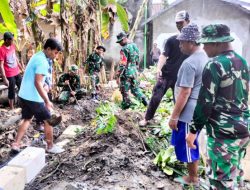 Persiapan Hari Raya Idul Adha Babinsa Sumberrejo Laksanakan Karya Bakti