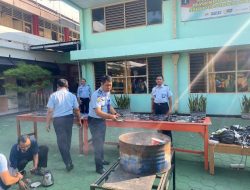 Lapas Bojonegoro Laksanakan Pemusnahan Barang Bukti Hasil Razia