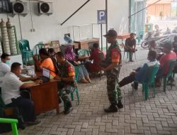 Babinsa Ngraho Kodim 0813 Bojonegoro ikuti Bakti Sosial Donor Darah