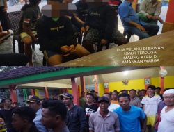 Warga Ngadipuro Kecamatan Widang Gagalkan Dua Terduga Pelaku Maling Ayam