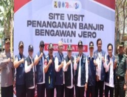 Wakapolres Lamongan Hadiri Kegiatan Site Visit Penanganan Banjir Bengawan Jero