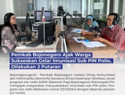 Pemkab Bojonegoro Ajak Warga Sukseskan Gelar Imunisasi Sub PIN Polio