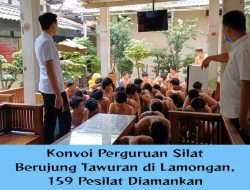 Konvoi Perguruan Silat Berujung Tawuran Dilamongan, 159 Pesilat Diamankan