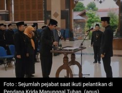Sejumlah Pejabat Saat Ikuti Pelantikan Di Pendapa Krida Manunggal Tuban
