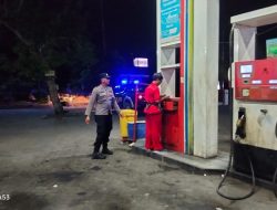 Polsek Sekaran Patroli Serta Pengecekan Stok BBM di SPBU Desa Siman Kecamatan Sekaran