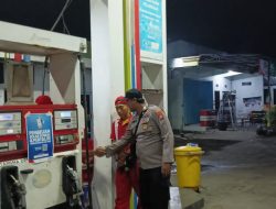 Polsek Sekaran Laksanakan Patroli Kontrol SPBU Desa Siman Kecamatan Sekaran