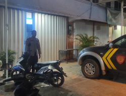 Patroli Malam Hari di Obyek Vital Perbankan Antisipasi Tindak Kriminalitas