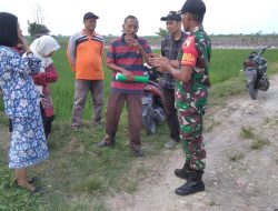 Babinsa Koramil 0813-09/Sumberrejo Serda Pasiyanto Laksanakan Kegiatan Pendampingan Serta Pengamanan Kunjungan Kepala Dinas Pertanian Dan Ketahanan Pangan