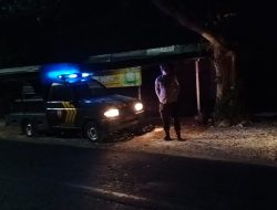Polsek Sekaran Polres Lamongan Gelar Patroli Blue Light di Jalan Raya Moro Kecamatan Sekaran Antisipasi Tindak Kejahatan 3C