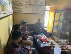 Kapolsek Laren Iptu Witono Hariadi SH Menerima Kunjungan Panwascam Beserta Staf