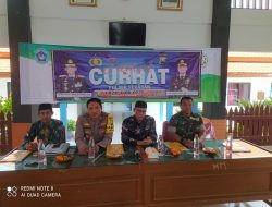 Giat Jumat Curhat Kapolsek Sekaran Sampaikan Himbauan Kamtibmas di Pendopo Kecamatan Sekaran