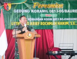 Dandim 0813 Bojonegoro Resmikan Gedung Baru Markas Koramil Baureno