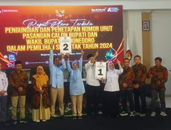 KPU Tetapkan Nomor Urut Pasangan Calon Bupati Dan Wakil Bupati Bojonegoro 2024