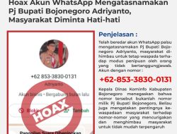 Beredar Akun WhatsApp Palsu Mengatasnamakan Pj Bupati Bojonegoro, Warga Diminta Waspada