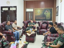 Pengurus SMSI Bojonegoro Silaturahmi Jalin Sinergitas Bersama Kodim 0813