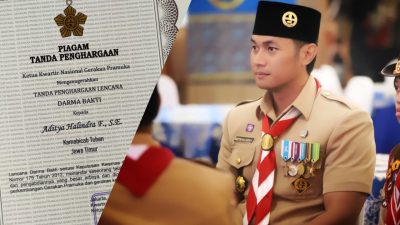 Bupati Tuban Terima Piagam Tanda Penghargaan Lencana Darma Bakti