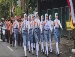 HUT NKRI KE 80 TAHUN SMA Negeri 1 Babat Lamongan Luncurkan Tim Gerak Jalan Tingkat Kabupaten