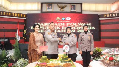 Polwan Polres Tuban Peringati Hari Jadi ke-77 dengan Tasyakuran di Aula Sanika Satyawada