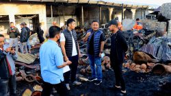 Kapolres Tuban dan Bupati Tinjau Langsung Lokasi Kebakaran Pasar Baru Tuban