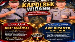 Pisah Sambut Kapolsek Widang, AKP Narko Purna Tugas dan AKP Riyanto Resmi Mengemban Amanah Baru